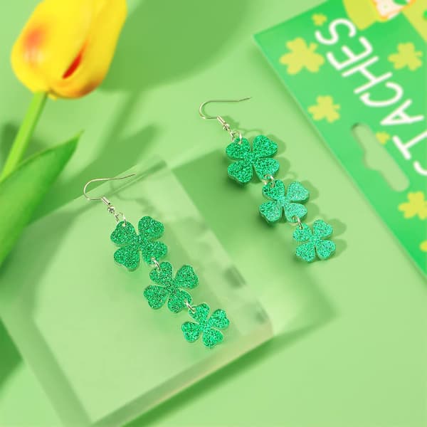 St. Patricks dag øredobber Shamrock øredobber