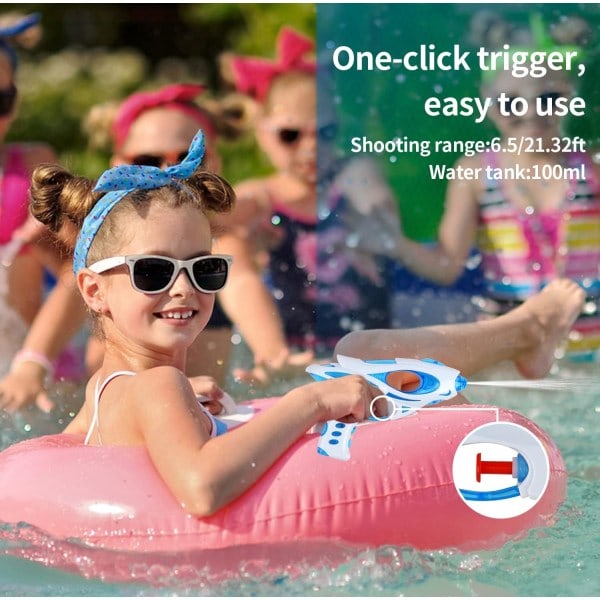 Vattenpistoler för barn, 3-pack Super Gun Blaster Cool Small Pistol Guns Utomhus Strand Trädgård Leksak Pool Bad Party Vattenstridsleksaker för bar...