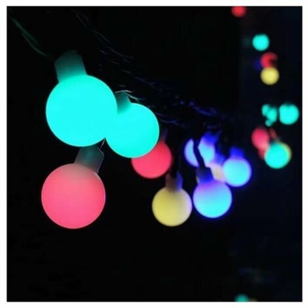 Soldriven LED-ljusslinga (30 flerfärgade lampor)
