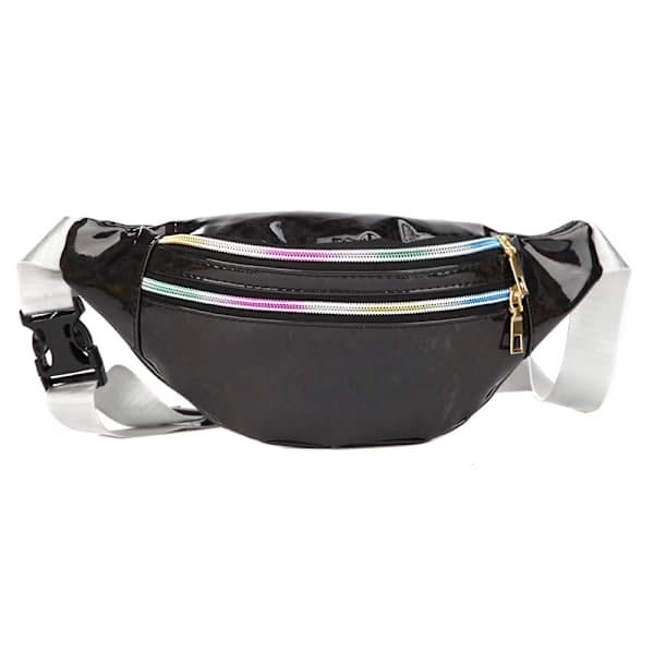 Fanny Pack for barn, glitrende midjeveske blanke vesker med justerbar