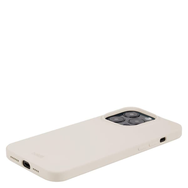 holdit iPhone 15 Pro -silikonkuori, vaalea