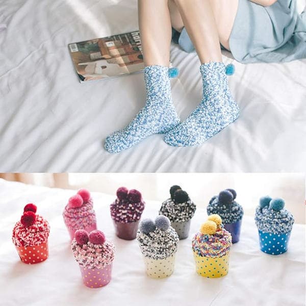 3 Par Sjove Strømper Julegave Varme Uldstrømper til Vinter