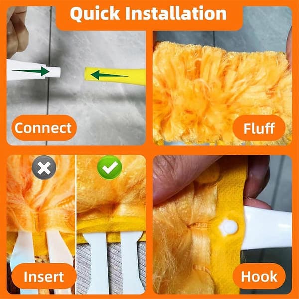 30-pakning 360 Dusters Refills for Swiffer Dusters, Duty Duster Kit Dusters Refills med 1 H