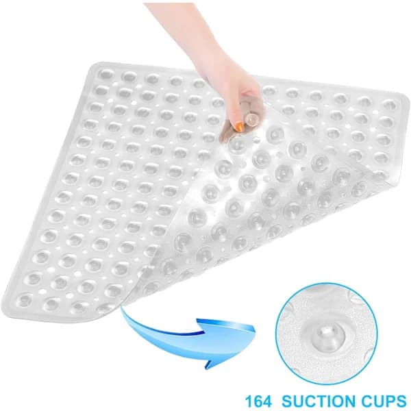 Duschmatta 53x53cm Mögelresistent Kvadratisk Dusch Halkskyddsmatta【PL】
