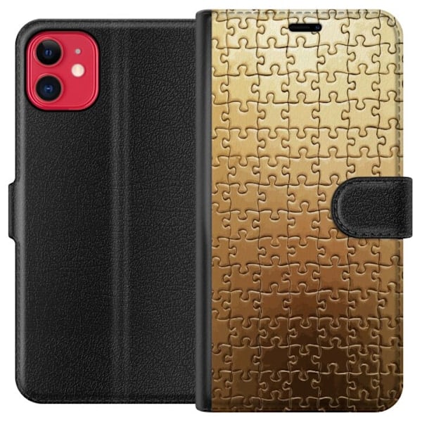 Apple iPhone 11 Lommeboketui Gull Puslespill