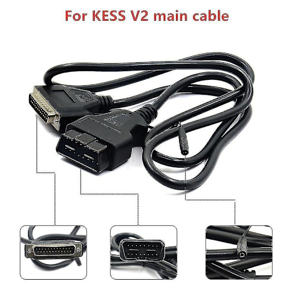 Kess V2 Connector Huvudtest 16-stifts till 25-stifts kabel OBD2 diagnostiskt verktyg OBD-II Adapterkablar Tuning Kit DB25-stifts omvandlare förlängningskablar
