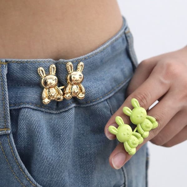 Midjeknapp Jeans Belte Spenne GULL