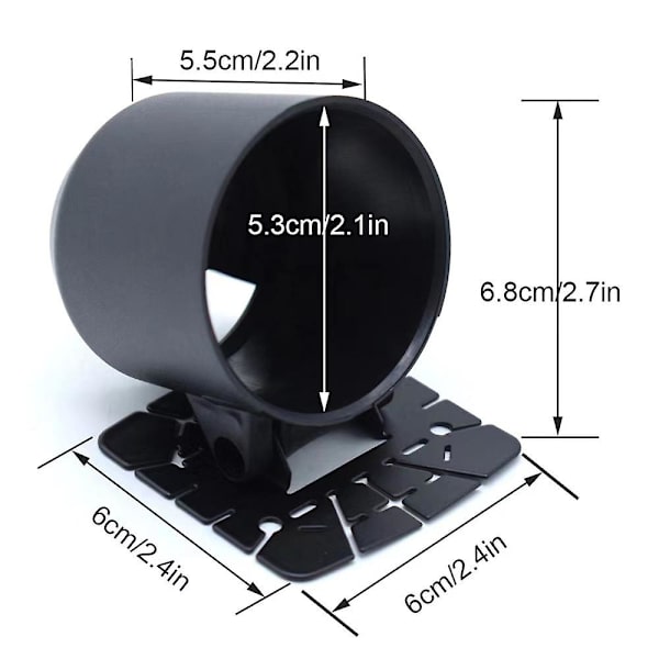 52mm 2\" Enkelt Mätare Pod Instrumentbräda Svängbar Fäste Hållare Passar för Bil Ersättning Hus Pods Mätare Kopp