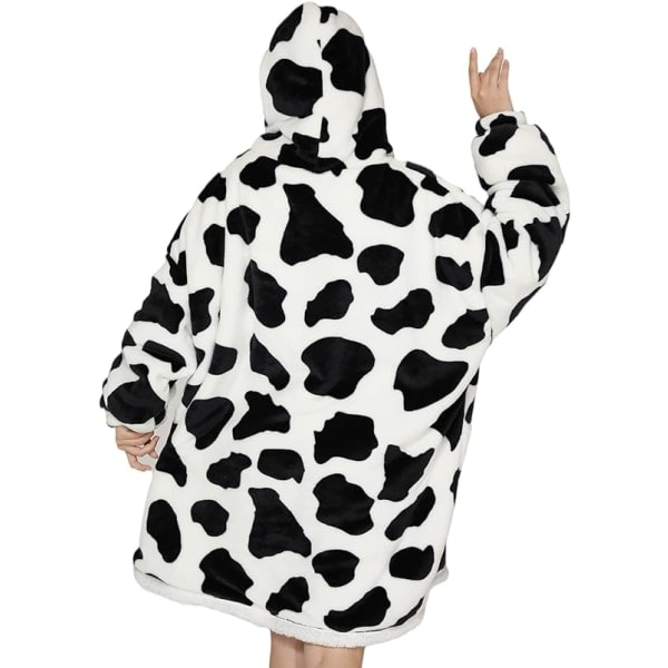 Oversized hættetrøje med fleece til kvinder, tyk fleece med ærmelomme, superblød varm hyggelig bærbar hættetrøje one size fits all - gave til mor