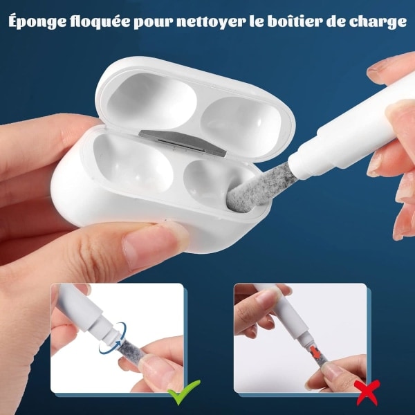 Airpods Puhdistussarja, Puhdistusharja ja Metallikärki, Kannettava Gadget