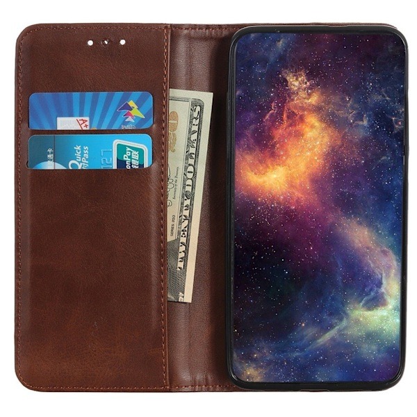 Samsung Galaxy S23 Ultra Flip Fodral Splitläder Brun