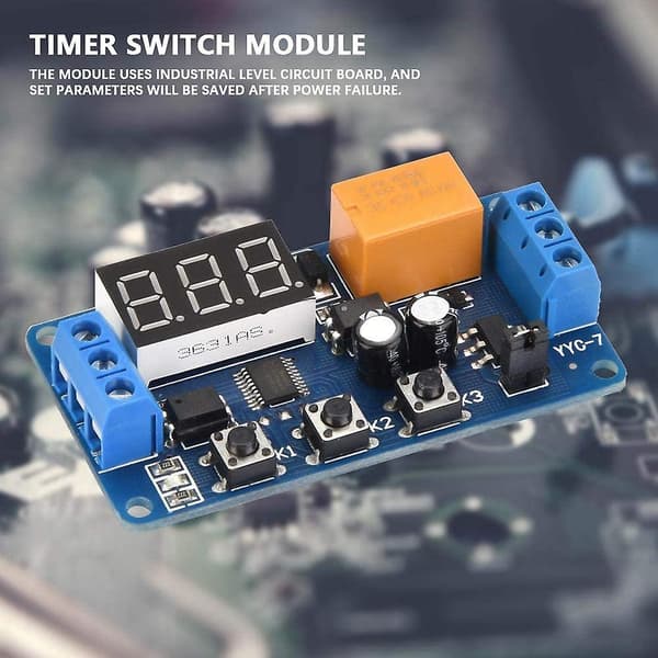 Tidsforsinkelsesmodul LED-display Timer Relæ 3v 3.7v 4.5v 5v 6v Signal