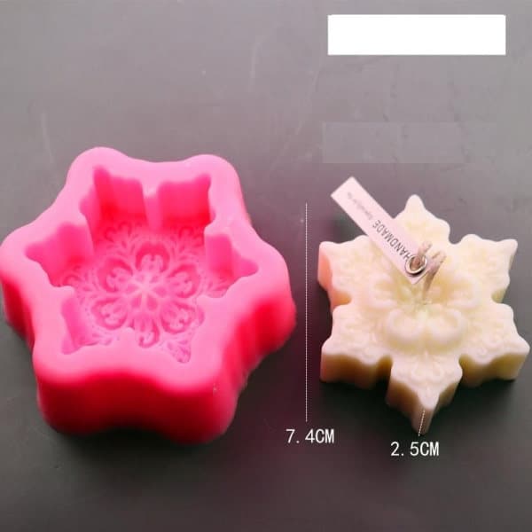 Lysform lysformer DIY silikoneform stearinlys 3D snefnug