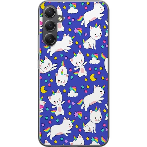 Samsung Galaxy A05s Läpinäkyvä Kuori Kissa yksisarviset