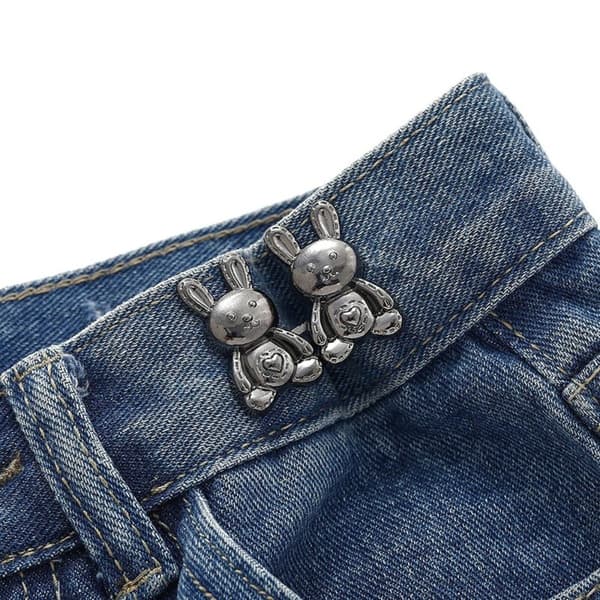 Taljeknap Jeans Bæltespænde SORT