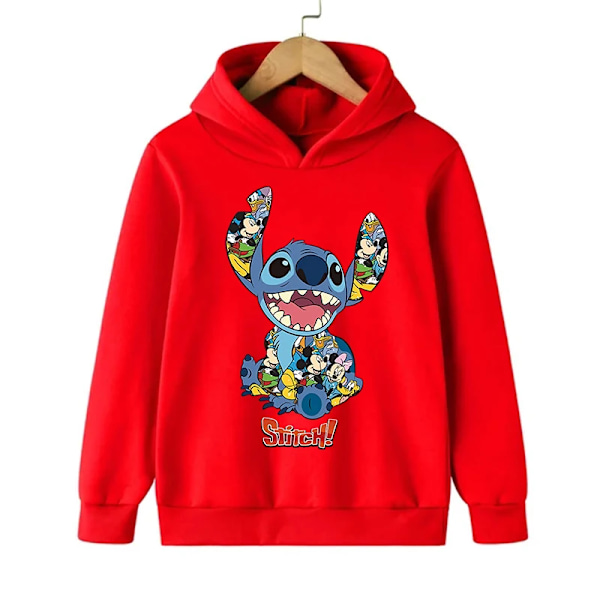 Rolig 90-tals Jul Stitch Hoodie Barnkläder Tecknade Kläder Flickor Pojkar Lilo och Stitch Tröja Hoodie Baby Vardaglig Topp 937 937 937 150CM
