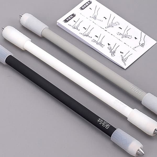 Nyhet Spinning Pen Roterende kulepenn White