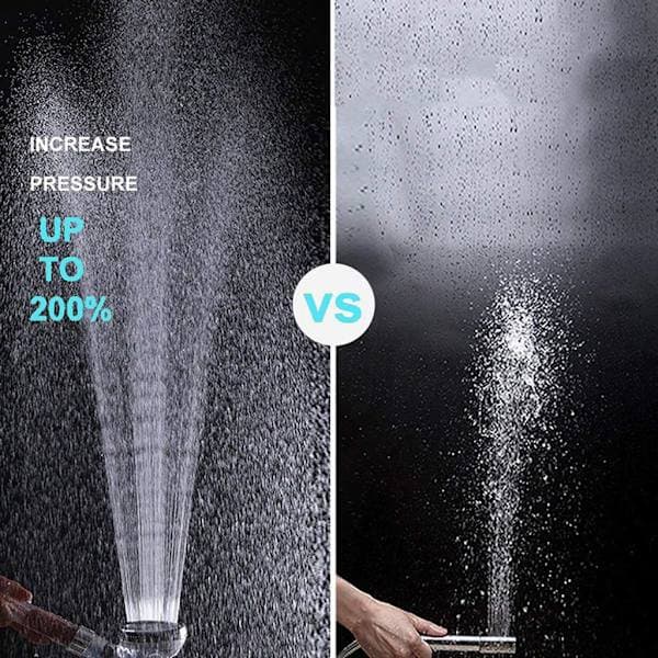 LED-brusehoved med farveskiftende brusespray i 7 farver