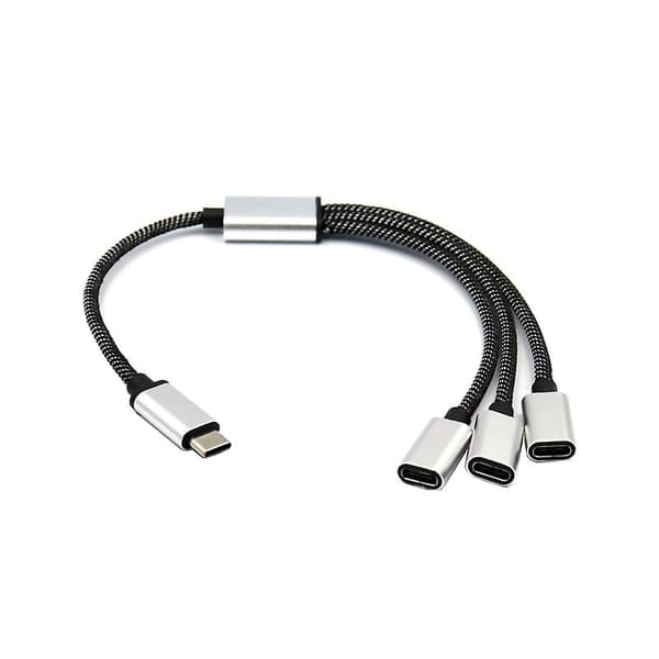 USB C Hane till 3 USB C Honkontakt Splitter för Typ C Telefoner, Surfplattor, Bärbara Datorer