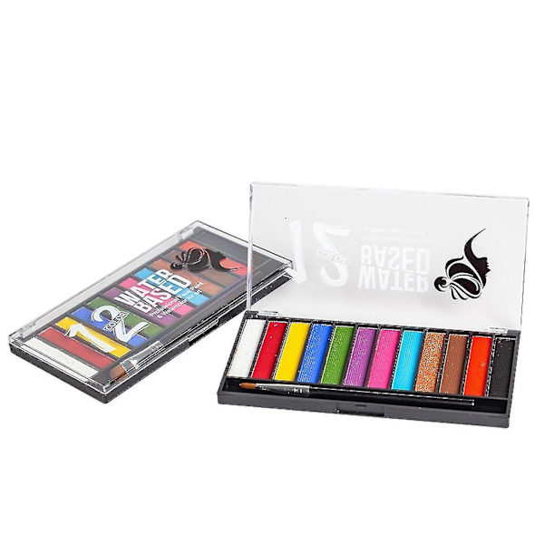 12 Färger Världscup Halloween Makeup Ansiktsmålning Ansiktsmålning Jul Ansiktsmålning