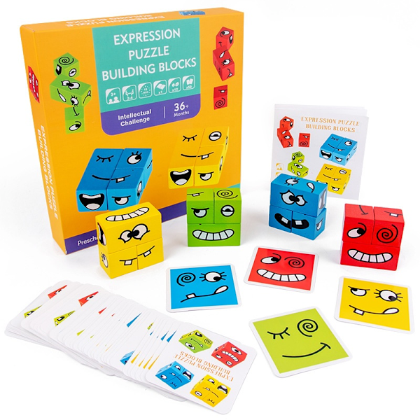 Ansigtsforvandlende Rubiks kube logikpuslespil - Perfekt oversized face changer