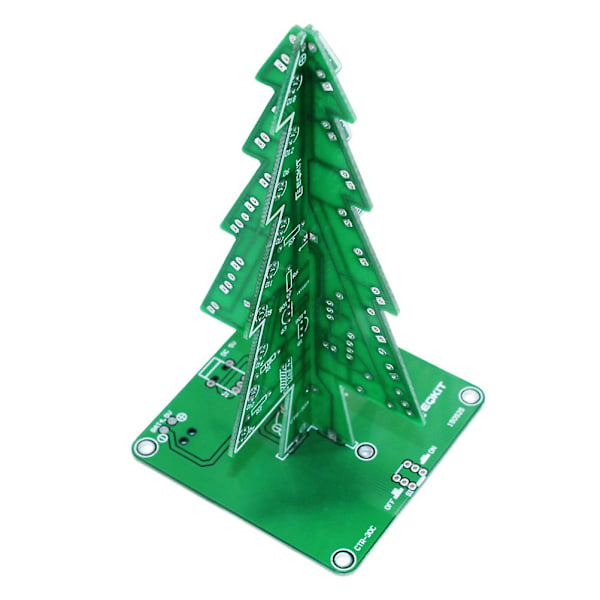 1 stk DIY Elektronisk Modulsett Tri-farge Blinkende Simulering Jule LED Trær Kunstig Mini Juletre Juledekorasjonsutstyr Ikke Inkludert