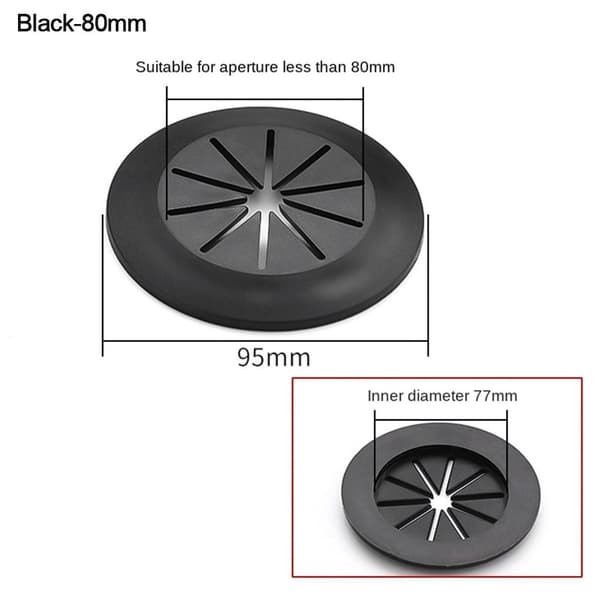 Kansi Datorgenomföring MUSTA 80MM musta
