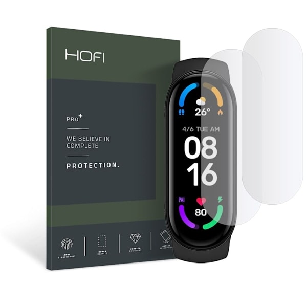 HOFI Xiaomi Mi Smart Band 5/6 2-PACK Pro+ Skjermbeskytter HydroFlex