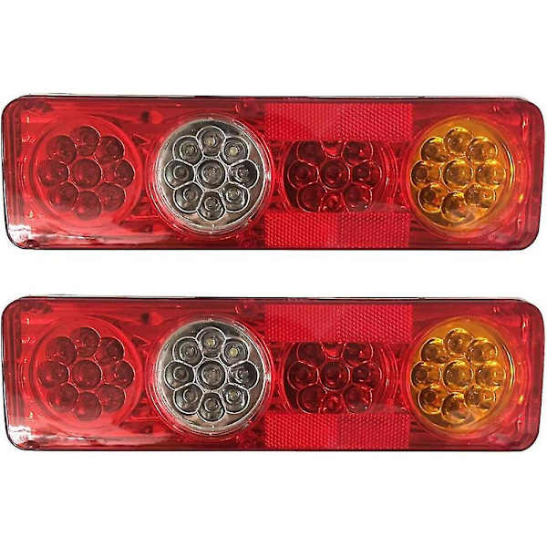 Bil Baklykta 2st 12v 36 LED Baklyktor 6 Funktioner Släpvagn Husvagn Lastbil Baklampa