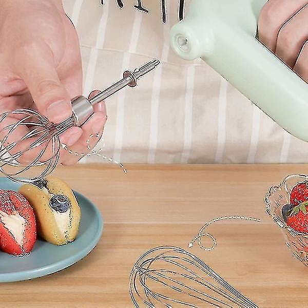 Håndholdt Mixer Blender Elektrisk Æggepisker Madblender Mælk (grøn)