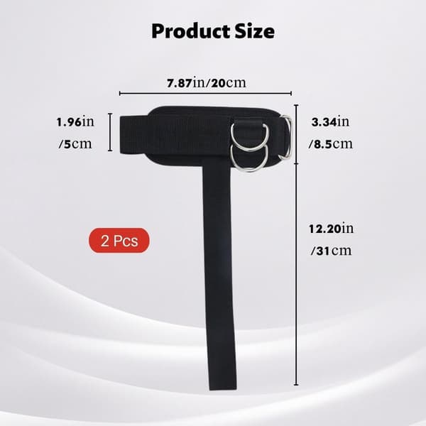 Pull-Up-hjälpmedel, handledsremmar för tyngdlyftning med D-ringar, styrketräning, 2-pack