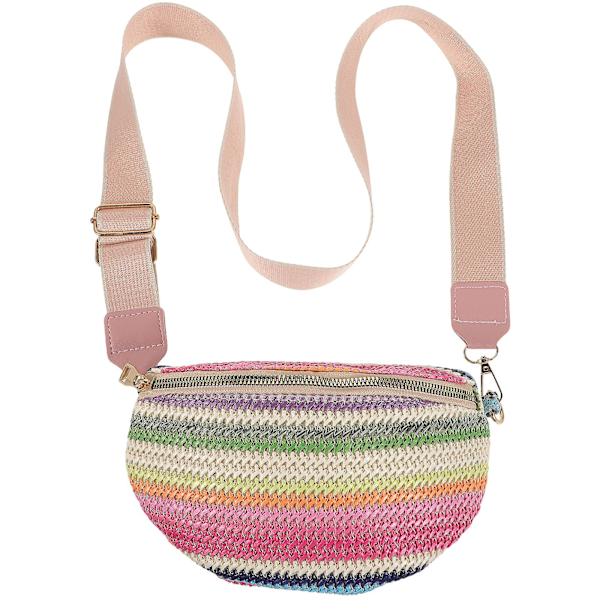 Fanny Pack Bohemisk Midjebälte Väska Liten Midjepåse Bröstpåse Vävd Midjeväska för Resor