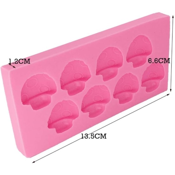 3D Svampform Grönsak Nyckelring Silikonform DIY Godis Dessert Tuggummipasta Choklad Fudgeform Pudding Cupcake