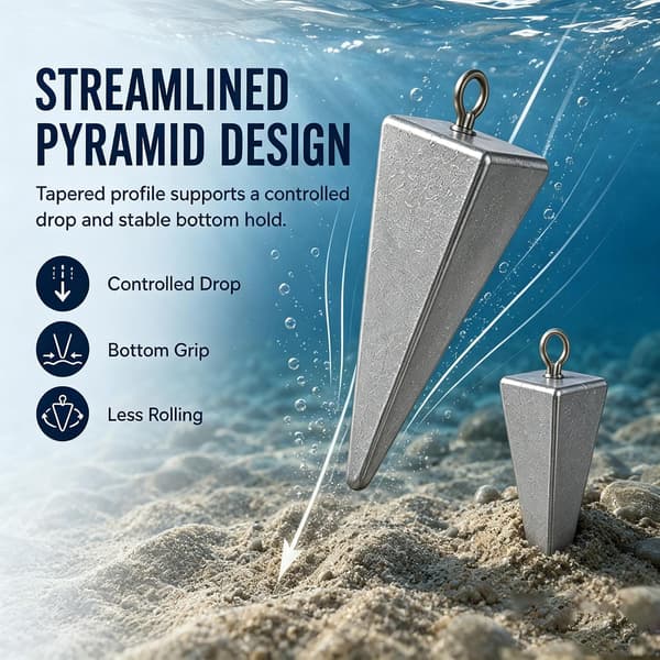 10-pack pyramidfiskesänken, 28 g rullfria triangulära vikter för surf-, strand-, pir- och havsfiskeutrustning
