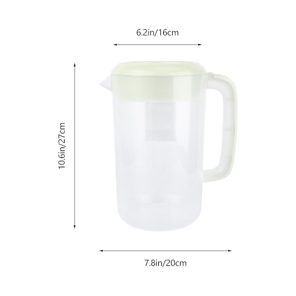 1 stk 4000 ml Plast Stor Kapacitet Juice Koldt Vandbeholder Kande med Låg
