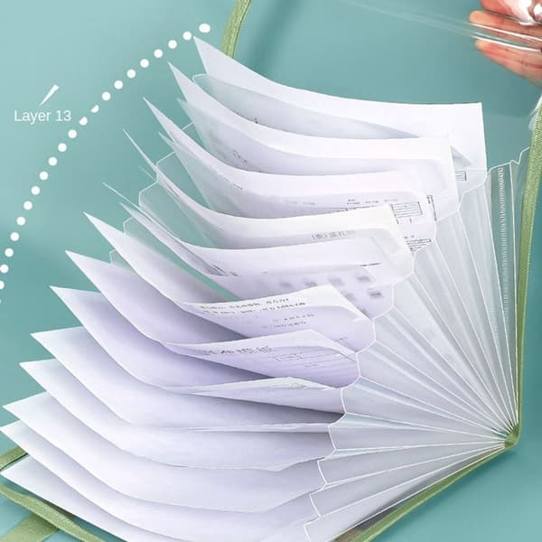 Dokumentopbevaringspose Transparent filpose FARVE 3 FARVE