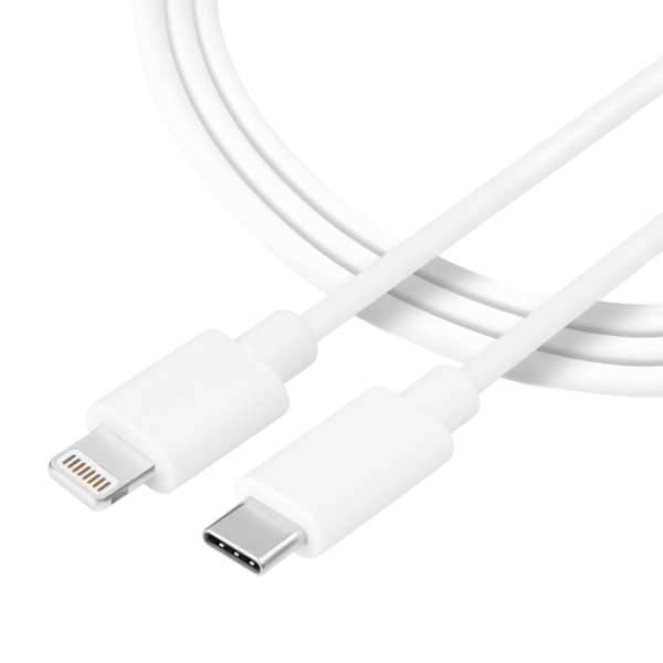 Tactical 1m 2A 10W USB-C - Lightning Laddkabel Slät Vit