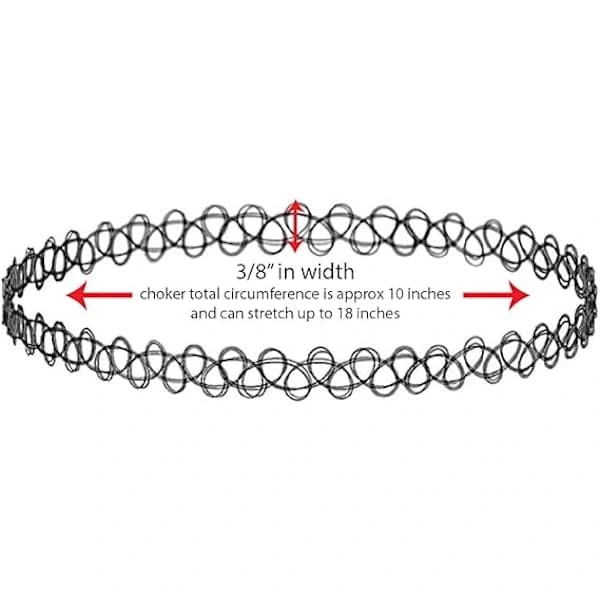 {PL}12-pack Chokerhalsband Set Stretch Elastiskt Smyckesset