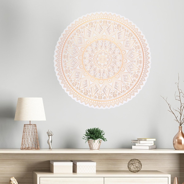 2 st Ethnic Style Väggdekaler Enkla Väggdekaler Hem Bakgrundsdekoration Guld
