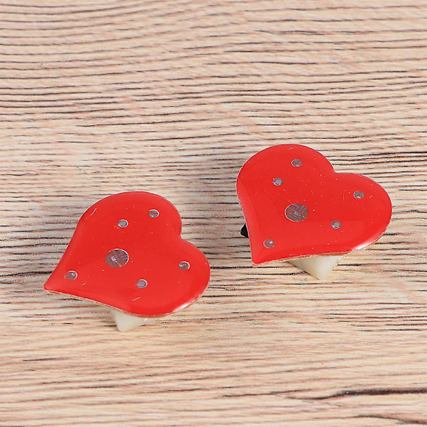 50 st Valentine's Day Röda Hjärtformade Broscher med LED-Blinkande Broscher