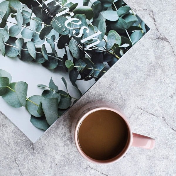 Stor blank kaffemugg i keramik, tekopp för kontor och hem, 414 ml, tål diskmaskin och mikrovågsugn, 1-pack
