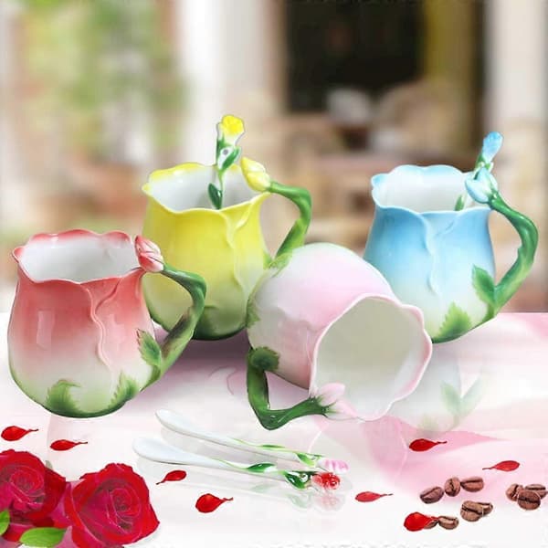Nyhet 3D Roskopp Benporslinskaffemugg för Afternoon Tea
