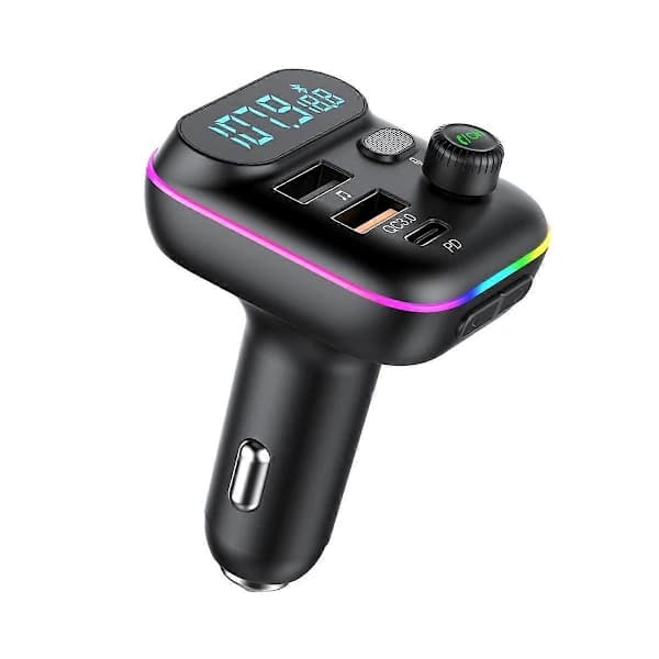 [PL】T70 Bil Bluetooth MP3-afspiller FM-sender Universal Hurtig USB-oplader Biltilbehør
