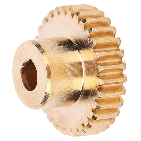 [PL】30-tands 0,8 Mod Messing Spurgear - 6mm D-boring Industrirobotdele