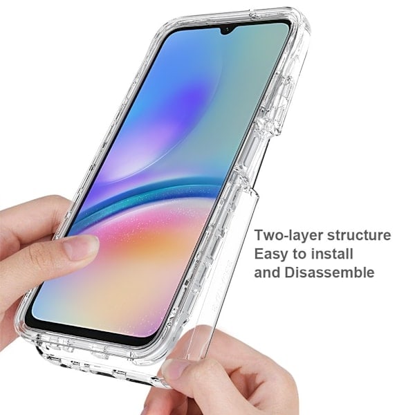 Samsung Galaxy A05s 4G 360° Iskunkestävä Hybridikuori Läpinäkyvä