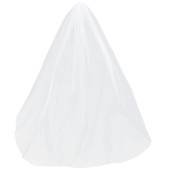Simpel Lang Elegant Enkelt Lag Brudeslør Brudeslør med Kam Bryllupstilbehør (Ren Hvid, 2 Meter)