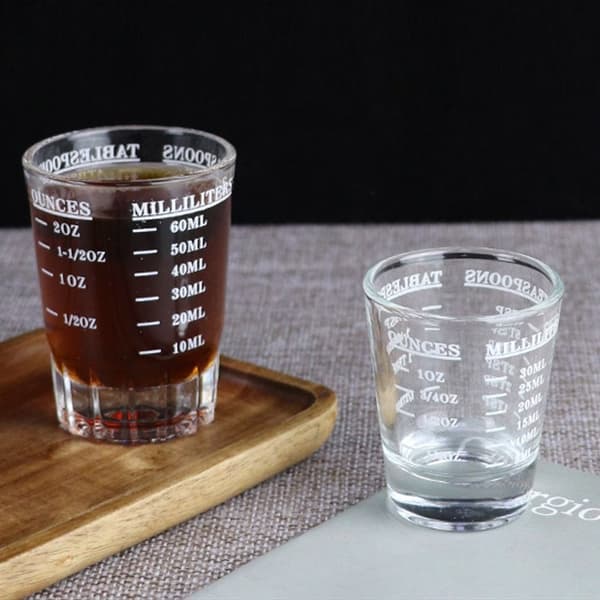Espresso Shot Glas Mätkopp VIT 60ML 60ML vit