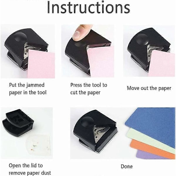 2 st Hålslag för Papper, Hörnstans med Rundade Hörn, Hålslag för Runda Hörn, Pappersskärare i Plast, för DIY-projekt, Scrapbooking