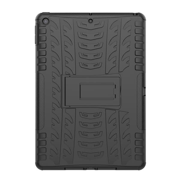 iPad 10.2 2019/2020/2021 Cover Robust Støtteben Rustning Sort