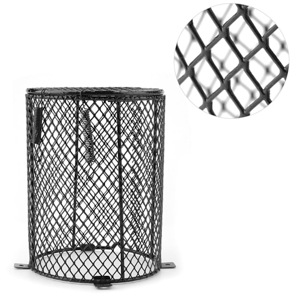 Krybdyr Anti-skoldningslampe Netdæksel Dag Nat Keramisk Pære Varmelampeskærm (Cylinder)